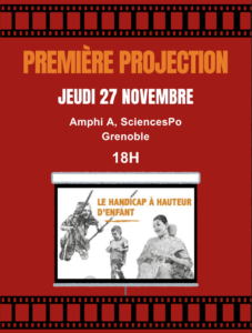 Publication première projection film "le handicap à hauteur d'enfant"